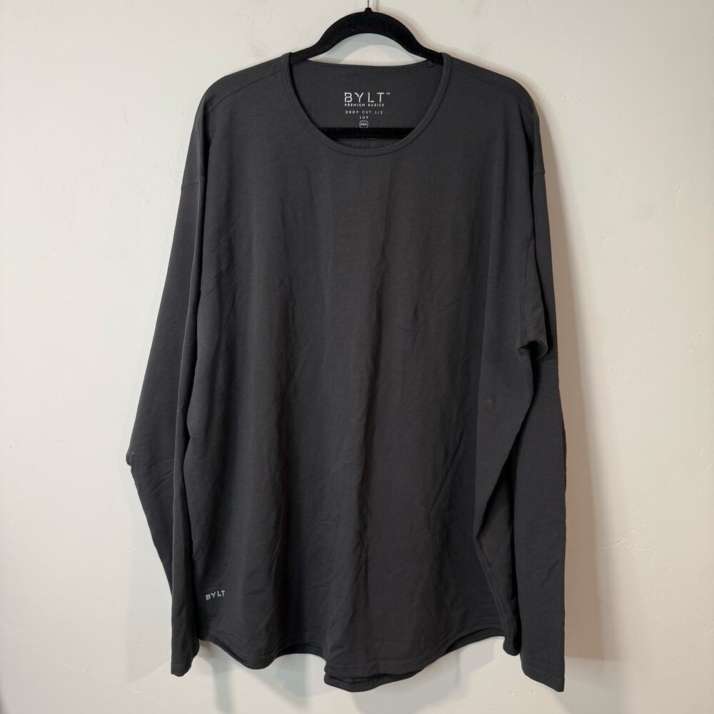 Bylt Basics‎ Men's Drop Cut Long Sleeve T Shirt Lux Black XXXL